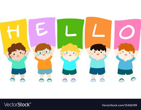kids holding  board royalty  vector image