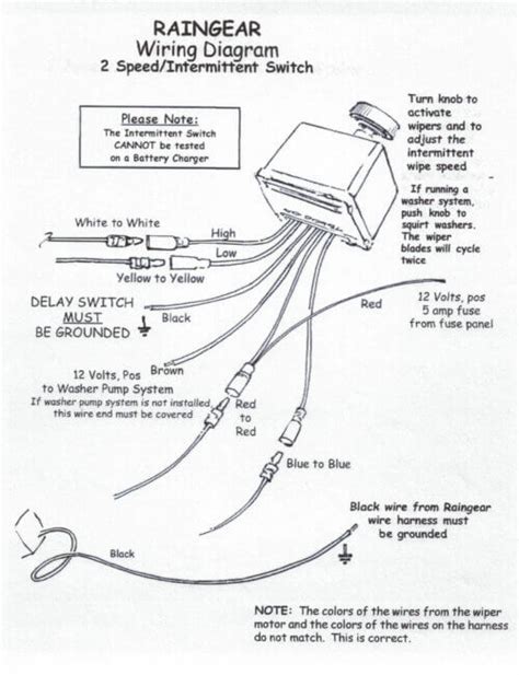 wiring diagram raingear wiper systems