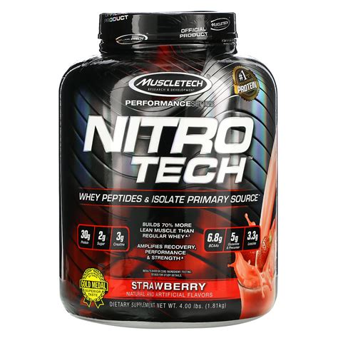 nitro tech nutrition label labels