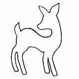 Deer Outline Drawing Head Simple Dear Track Template Coloring Sketch Card Real Pages Templates Clipartmag sketch template
