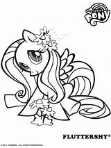 Fluttershy Colouring sketch template