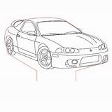 Eclipse Mitsubishi Drawing Vector Car Plan 3d 3bee Studio Paintingvalley Illusion Lamp Coloring Cnc  sketch template