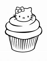 Coloring Pages Cupcake Kitty Hello Skull Cupcakes Birthday Girls Awesome Printable Clipart Color Cookie Sheets Coloring4free Netart Jar Drawings Queen sketch template