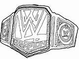 Wwe Coloring Pages Belt Championship Wrestling Printable Print Size sketch template