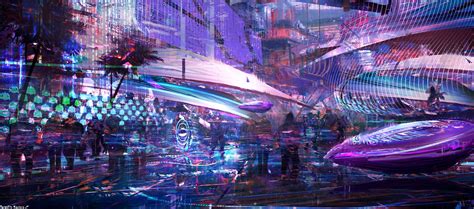 Artwork Digital Art City Futuristic Cyberpunk