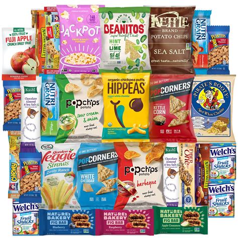 variety fun healthy snacks care package  count cookies chips