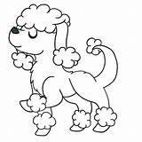 Poodle Coloring Pages French Drawing Printable Dog Colouring Print Cartoon Book Skirt Template Draw Para Baby Clipart Color Drawn Size sketch template