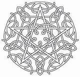 Coloring Pentagram Pages Celtic Pentacle Mandala Designs Water Book Earth Air Fire Shadows Colouring Symbols Wiccan Patterns Embroidery Print Sheets sketch template