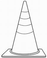Cone Drawing Construction Traffic Clipart Clip 3d Drawings Printable Snow Safety Preschool Road Kids Worksheets Template Coloring Theme Birthday Crafts sketch template