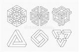 Escher Paradox Impossibles Symboles Formes Geometry Cercle Quadrato Geometrico Triangolo Simboli Grafiche Impossibili Cerchio Forme Geometria Vecteur Géométrique Graphiques Graphique sketch template