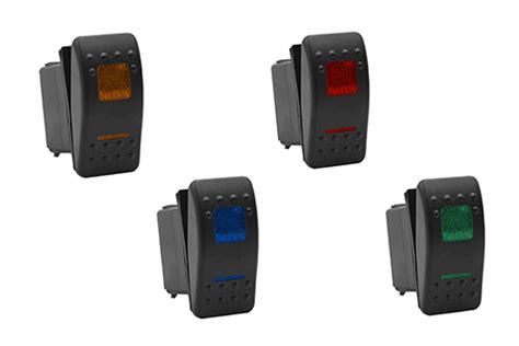 rocker switch dual led choose color  post terminal  tech switch systems