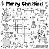 Crossword Christmas Coloring Puzzles Kids Printable Fun Puzzle Print Activities 30seconds Children Merry Illustrations Activity Game Vector Mom Tip Educational sketch template