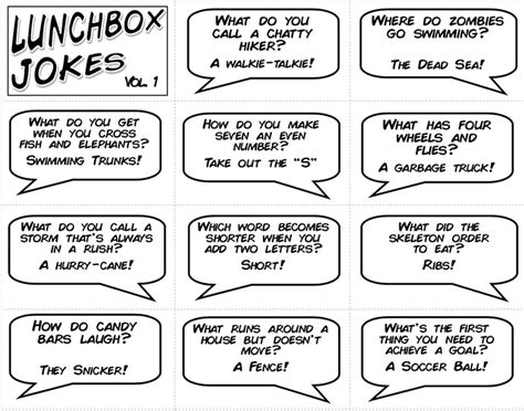 free printable lunchbox jokes the inspiration vault
