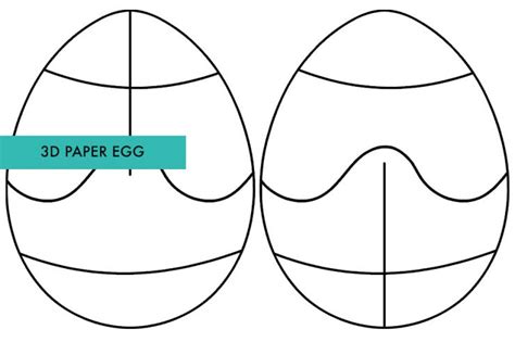 paper easter egg template coloring page