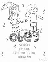 Coloring Bible Pages Obey Kids Verses Printable Parents Children Color Printables Sheets School Teach Verse God Obedience Dltk Ephesians Preschool sketch template