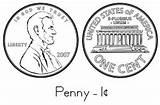 Penny Coloring Sheet Preschool Worksheet Template Pennies Year Coin Week sketch template