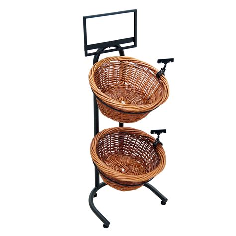 two tier round basket stand buy acrylic displays shop