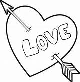 Coloring Heart Valentine Printable Kids sketch template