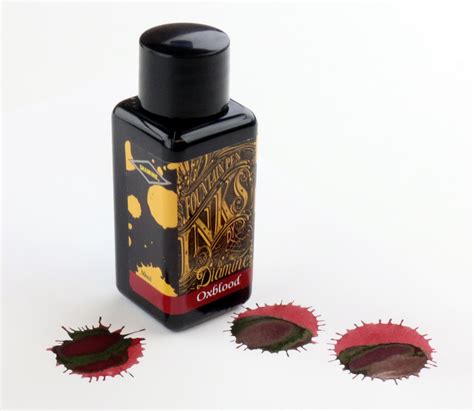 diamine oxblood fountain  ink review  chalet