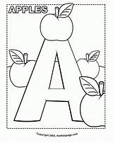 Coloring Letter Pages Easy Preschoolers Print sketch template