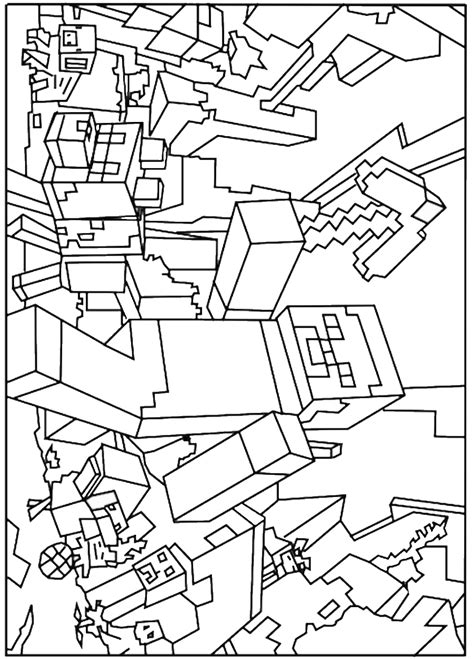 coloring pages minecraft png