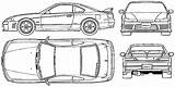 Nissan Silvia S15 Blueprints 2001 Coupe Car Outlines sketch template