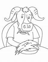 Hungry Coloring Bullish sketch template