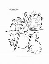 Coloring God Bible Moses Pages Kids Talks Stories Popular sketch template