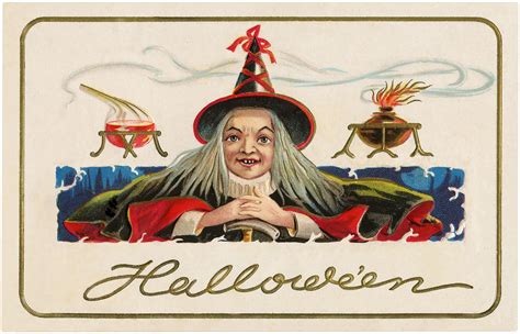 vintage halloween old witch image the graphics fairy