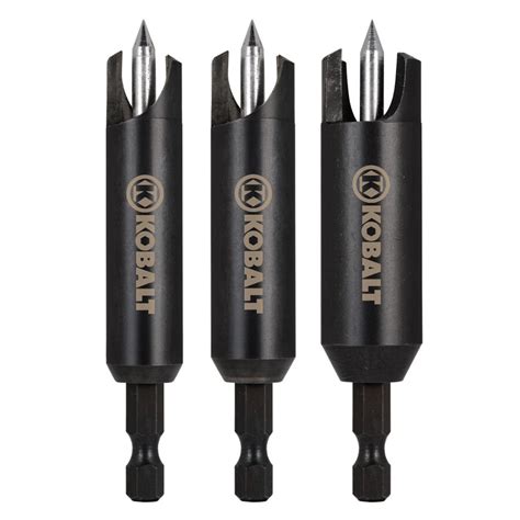 shop kobalt assorted woodboring plug cutters drill bit set  lowescom