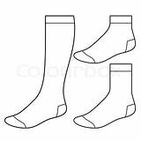 Sock Socks Template Blank Vector Drawing Set Drawings Outline Technical Printable Stock Clip Background Illustrations Google Isolated Flat Kids Sketch sketch template