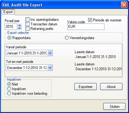 xml audit financieel plugin