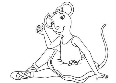 angelina ballerina coloring pages  getdrawings