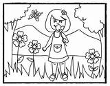Smelling Kindergarten Coloringhome sketch template