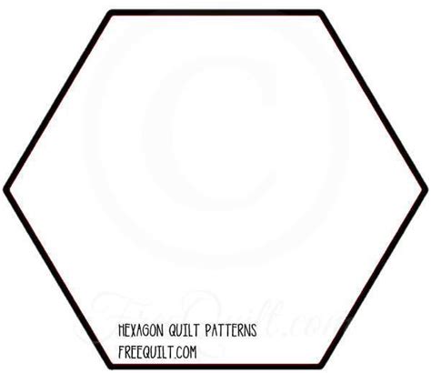 hexagon template  quilting card template