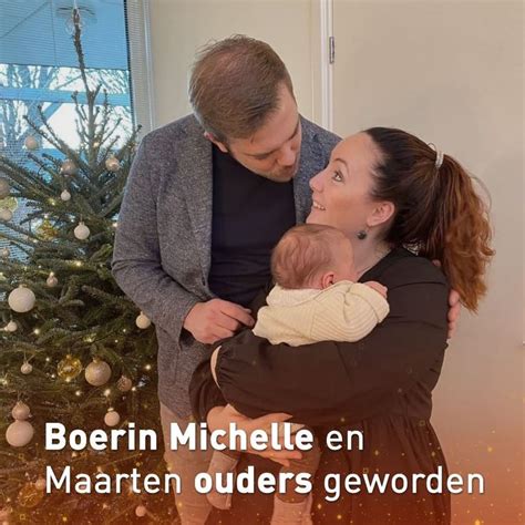 shownieuws  instagram boerin michelle en haar grote liefde maarten zijn trotse ouders