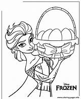 Easter Coloring Elsa Pages Colouring Basket Queen Printable Holding Print Mermaid Frozen Barbie Disney Prints Happy Choose Board sketch template