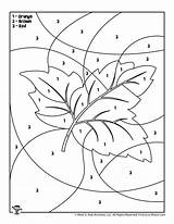 Number Fall Color Leaf Kids Pages Coloring Printable Printables Sheet Activities sketch template
