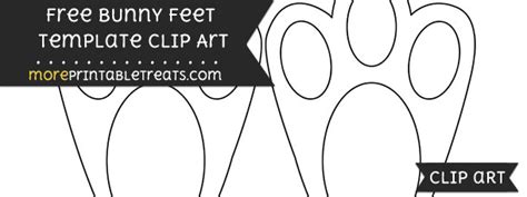 bunny feet template clipart