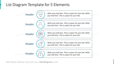 list diagram template   elements