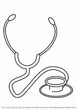 Stethoscope Draw Drawing Step Objects Template Doctor Pages Everyday Tutorials Coloring Kids Clip Learn Getdrawings Sketch sketch template