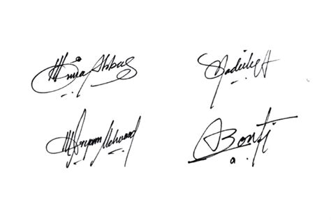 contoh tanda tangan huruf   keren aesthetic  simple
