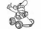 Mario Kart Coloring Kong Diddy Pages Kids Drawing Printable Characters Children Ll Also These Paintingvalley Template Justcolor sketch template