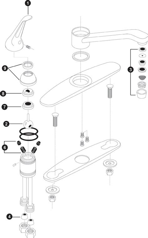 moen  kitchen faucet repair diagram dandk organizer