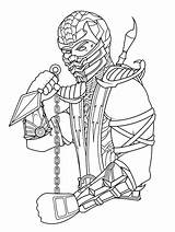 Scorpion Mortal Kombat Sektor Goro sketch template