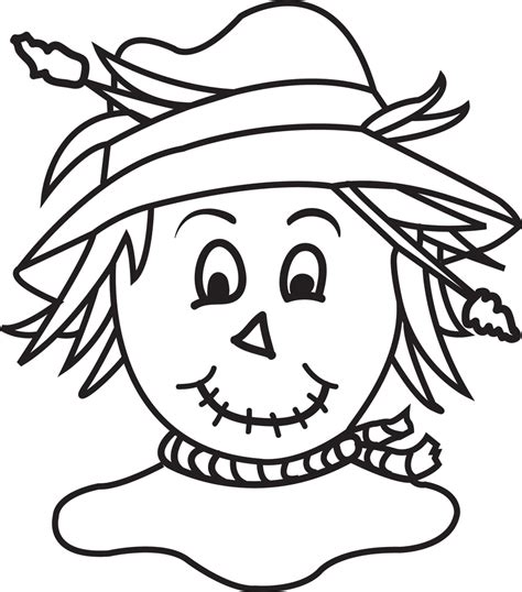 scarecrow printable template  coloring pages