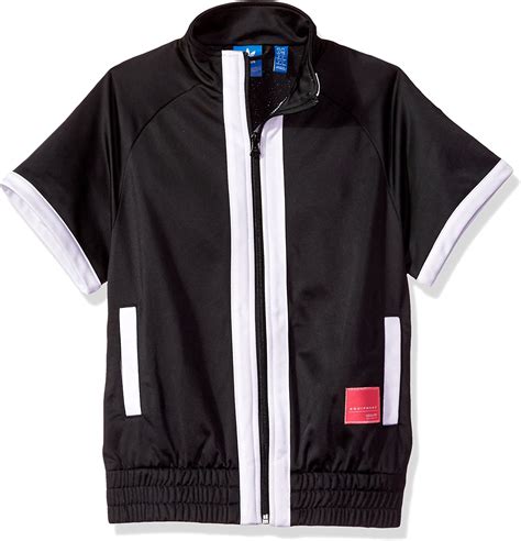 amazoncom adidas originals outerwear big boys kids eqt vest blackwhite small clothing