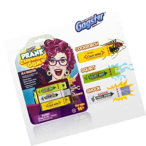 gag chewing gum 3 in 1 prank toys set shocking water squirt and