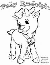 Rudolph Coloring Pages Santa Print Kids Color Colouring Gif Cartoon Popular sketch template