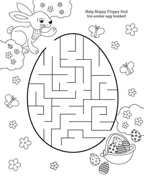 easter mazes  coloring pages  kids
